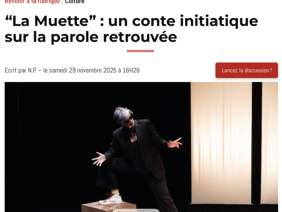 Spectacle conte La Muette Article presse Zinfos 974